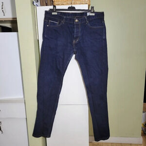 ❤️ 3 for $35 FRANK & Oak cooper slim fit straight leg dark denim jeans 38 x 34